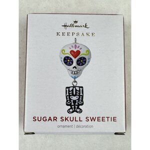 Hallmark 2021 Sugar Skull Sweetie 1.5" Mini Ornament Christmas Folk Art Holiday